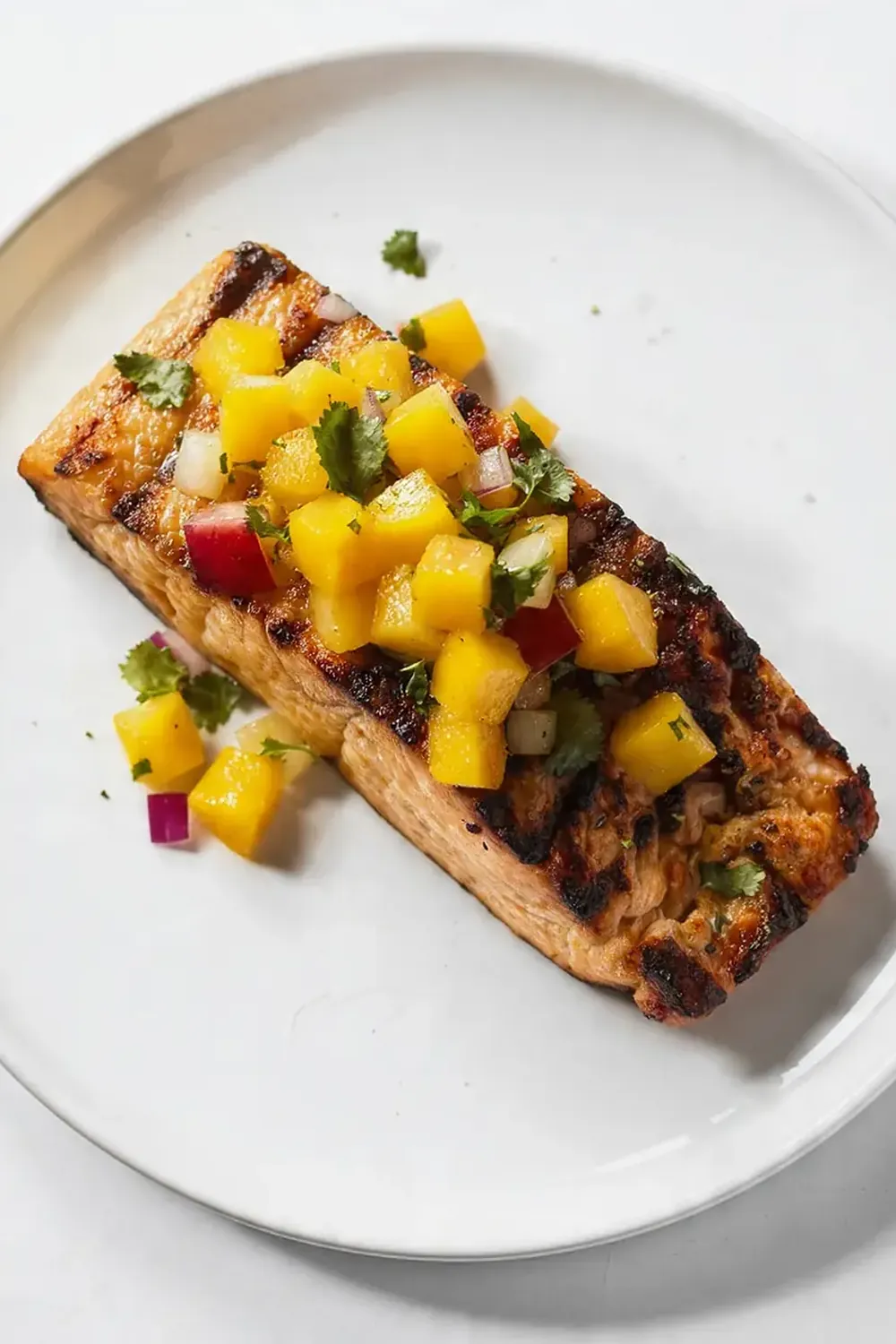 Grilled Salmon with Peach Salsa