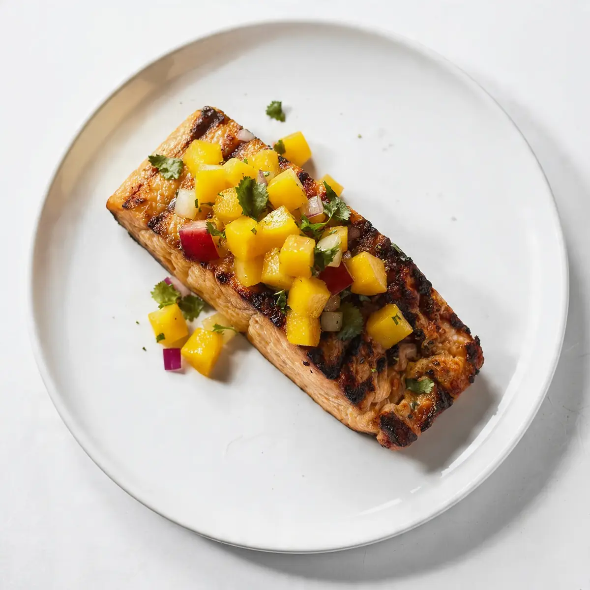 Grilled Salmon With Peach Salsa