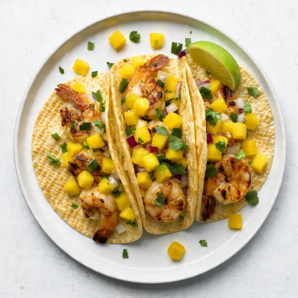 Grilled Shrimp Tacos With Mango Salsa