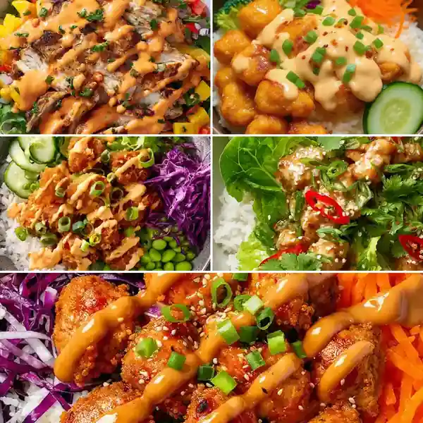 High-Protein Bang Bang Chicken Bowls