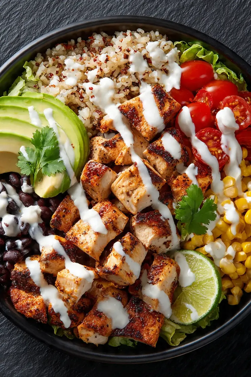 High-Protein Chicken Burrito Bowl Meal Prep