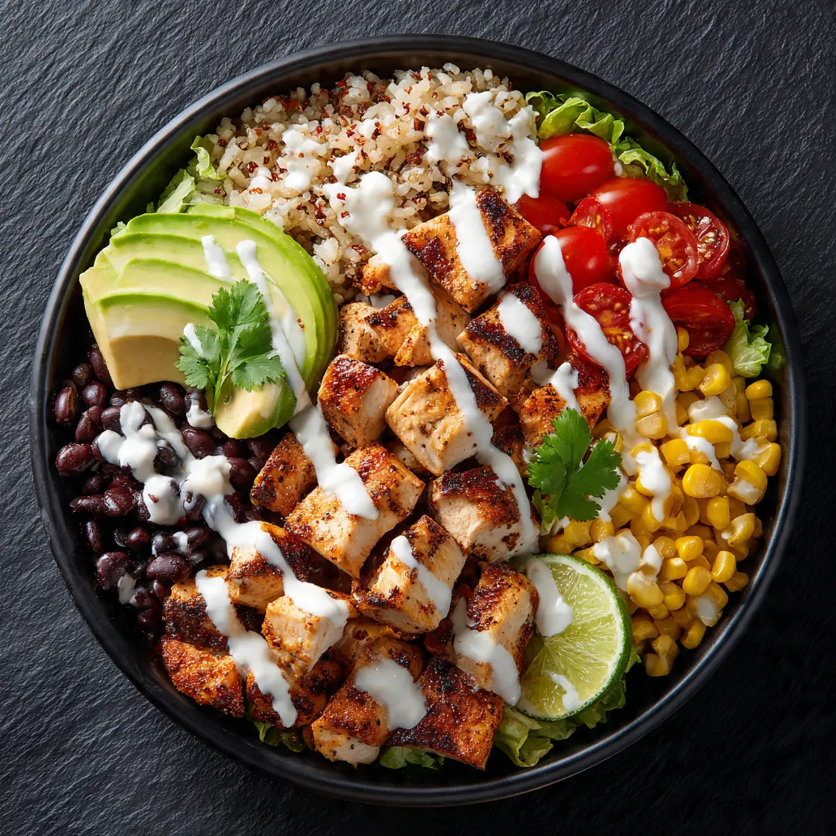 High-Protein Chicken Burrito Bowl Meal Prep