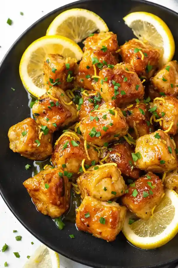 Lemon Herb Honey Garlic Chicken Bites