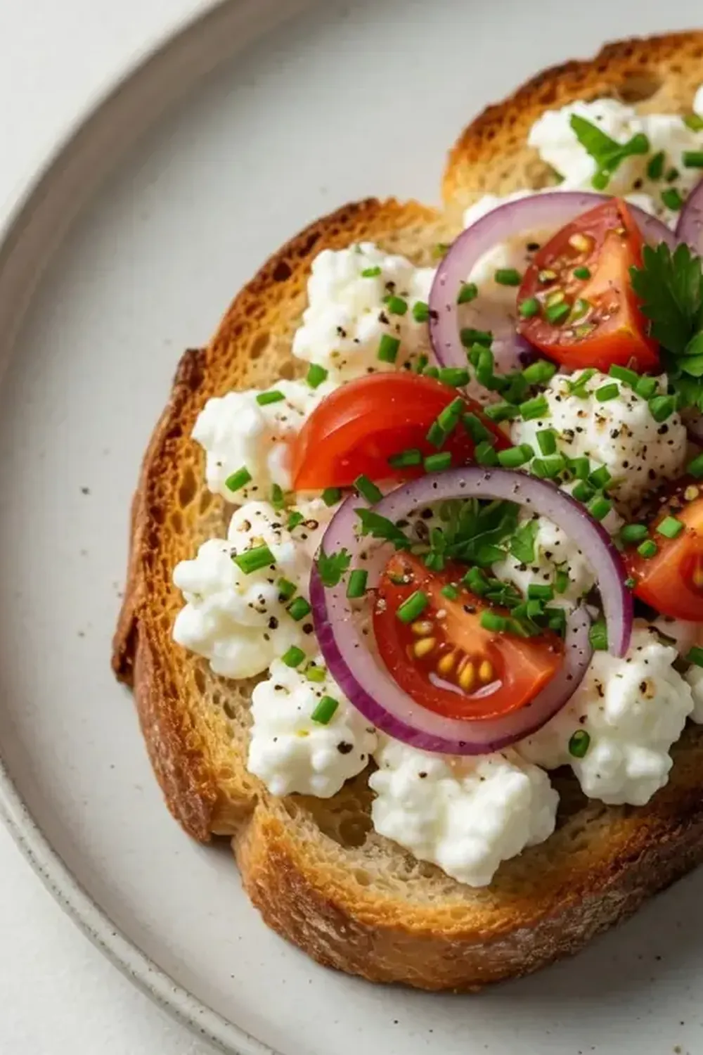 Loaded Cottage Cheese Toast (Savory High-Protein)