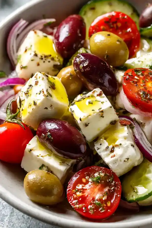 Mediterranean Feta and Olive Bowl