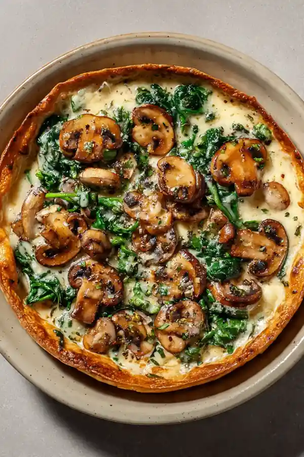 Mushroom & Spinach Alfredo Pizza Bowl