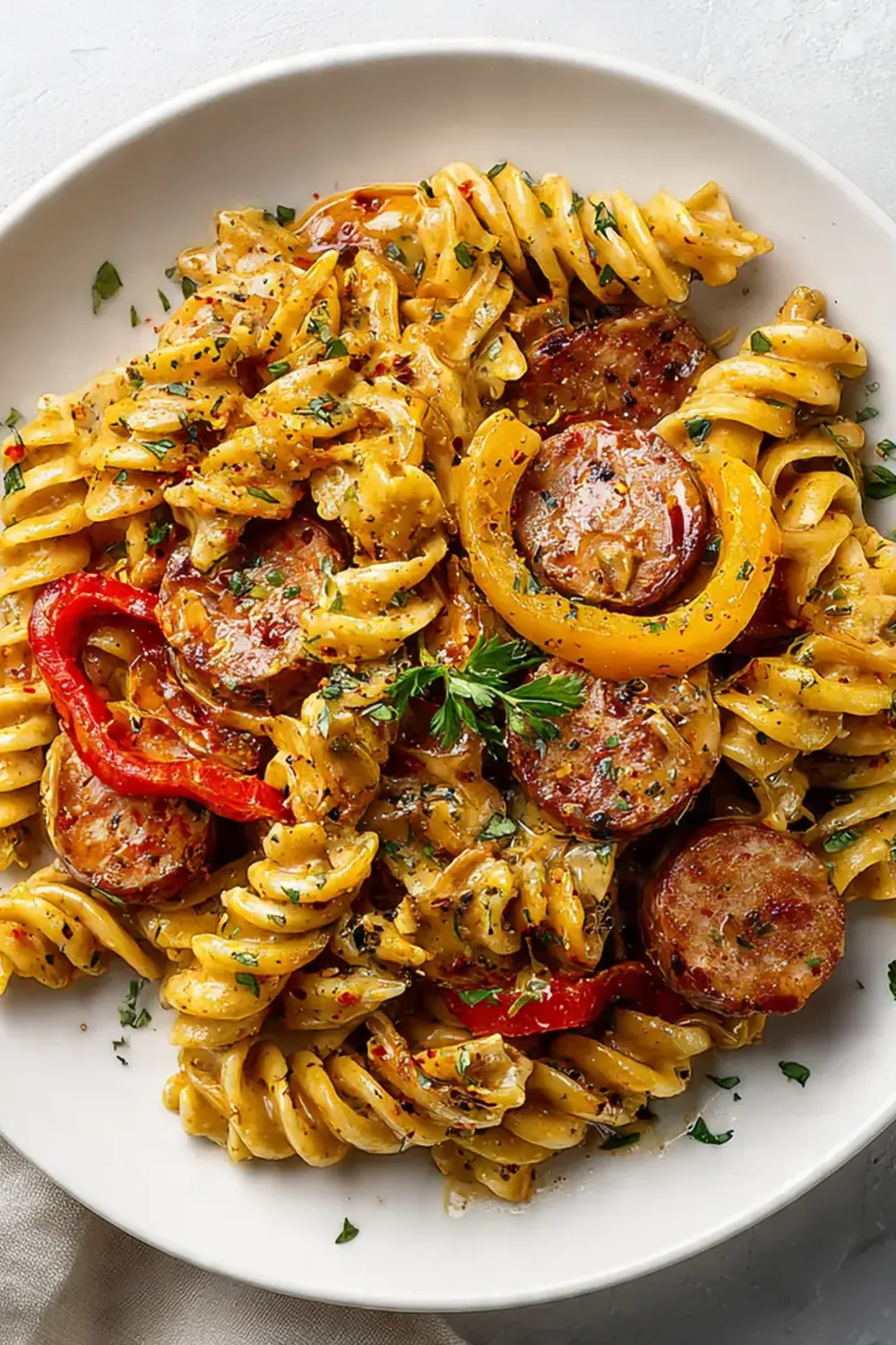 One-Pan Creamy Cajun Sausage Pasta