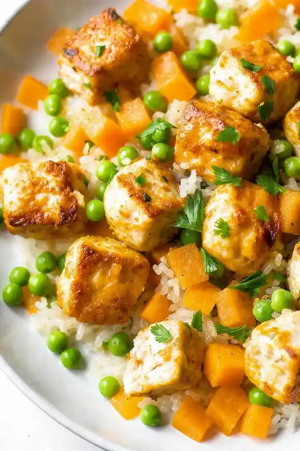 One-Pot Chicken Bites and Rice