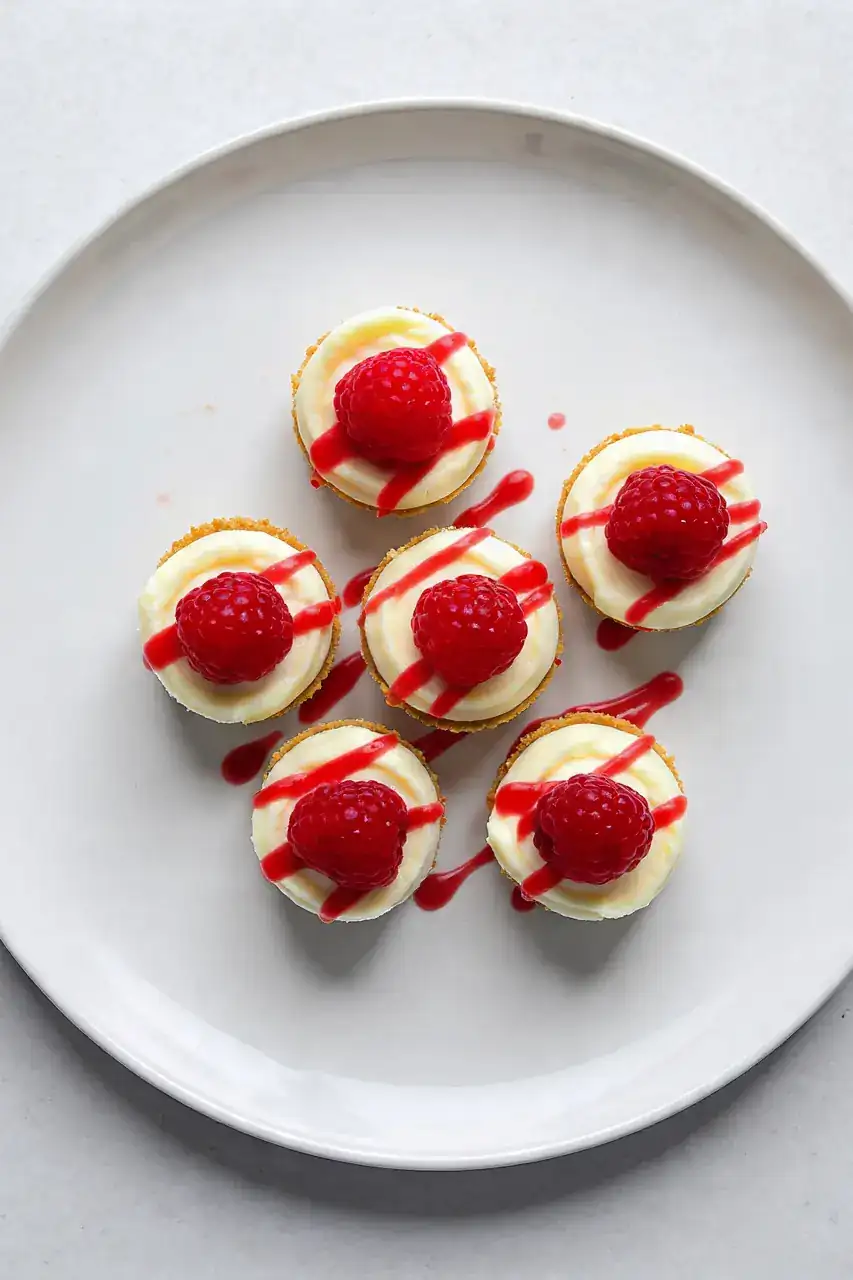 Raspberry & White Chocolate Mini Cheesecake Bites