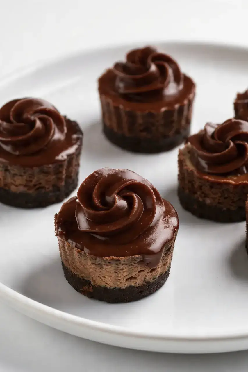 Rich Chocolate Mini Cheesecake Bites