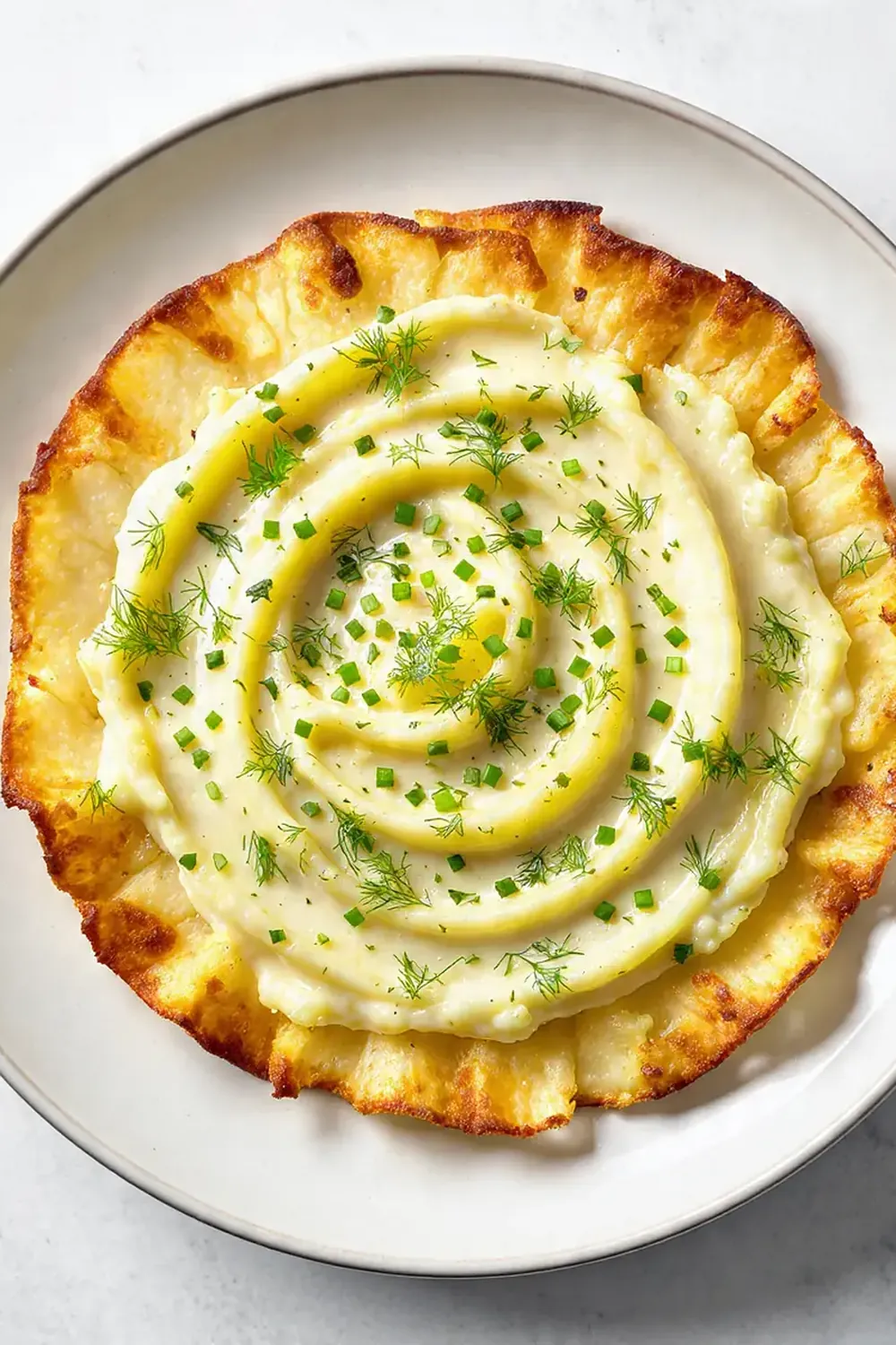 Smashed Potato Salad with Crispy Edges