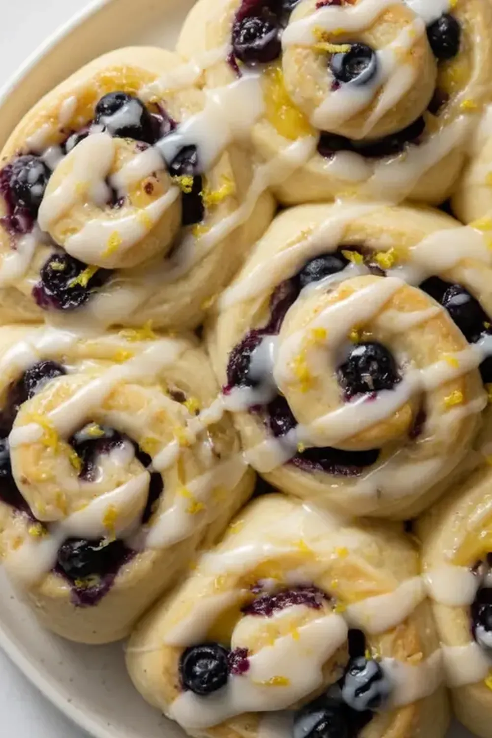 Soft Lemon Blueberry Sweet Rolls