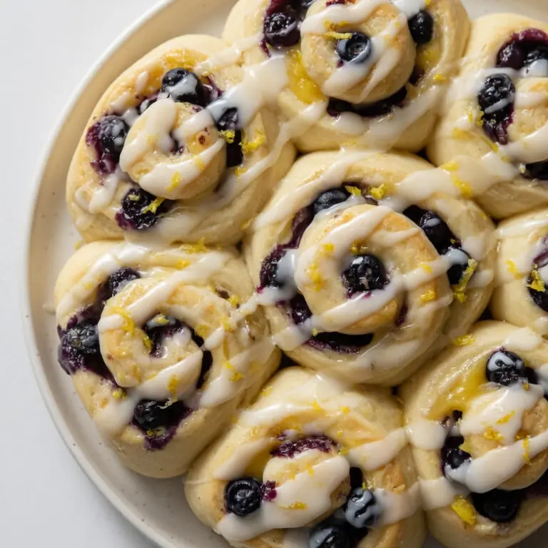 Soft Lemon Blueberry Sweet Rolls