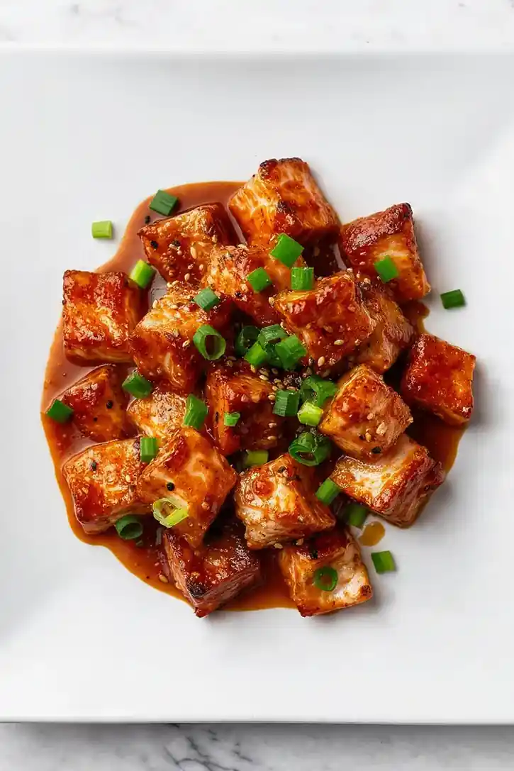 Spicy Chilli Honey Garlic Salmon Bites