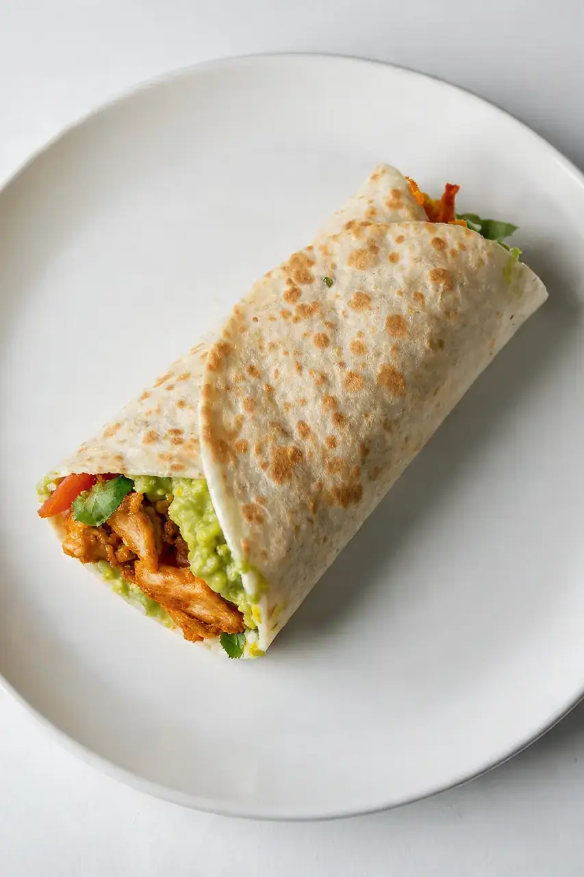 Spicy Guacamole Buffalo Chicken Wrap