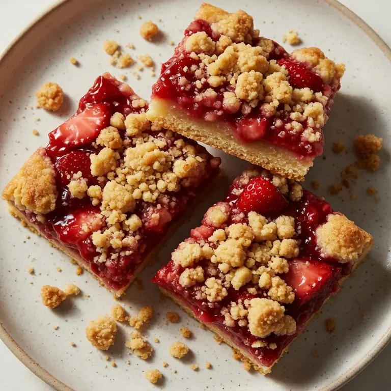 Strawberry Shortcake Crumble Bars