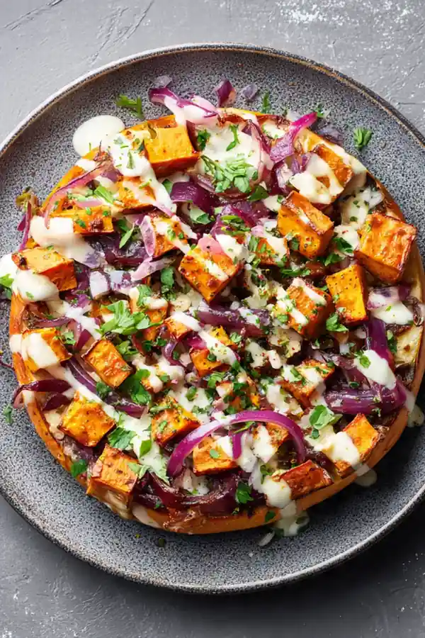 Sweet Potato & Red Onion Pizza Bowl