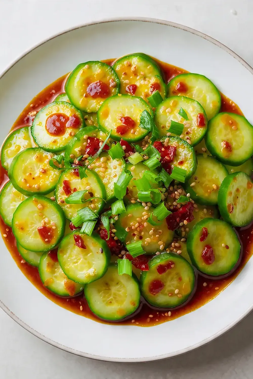 Viral Cucumber Salad with Spicy Sesame Dressing