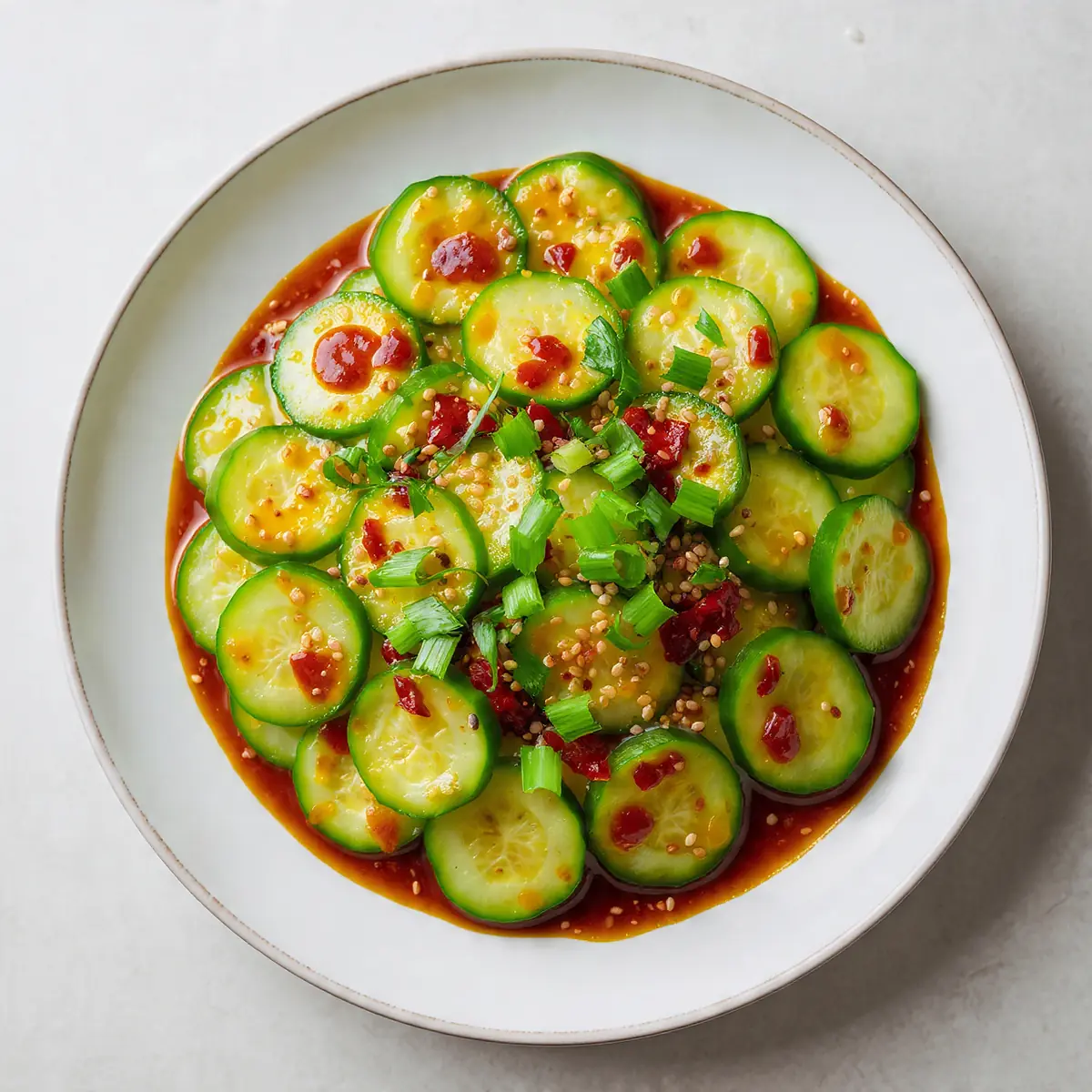 Viral Cucumber Salad With Spicy Sesame Dressing