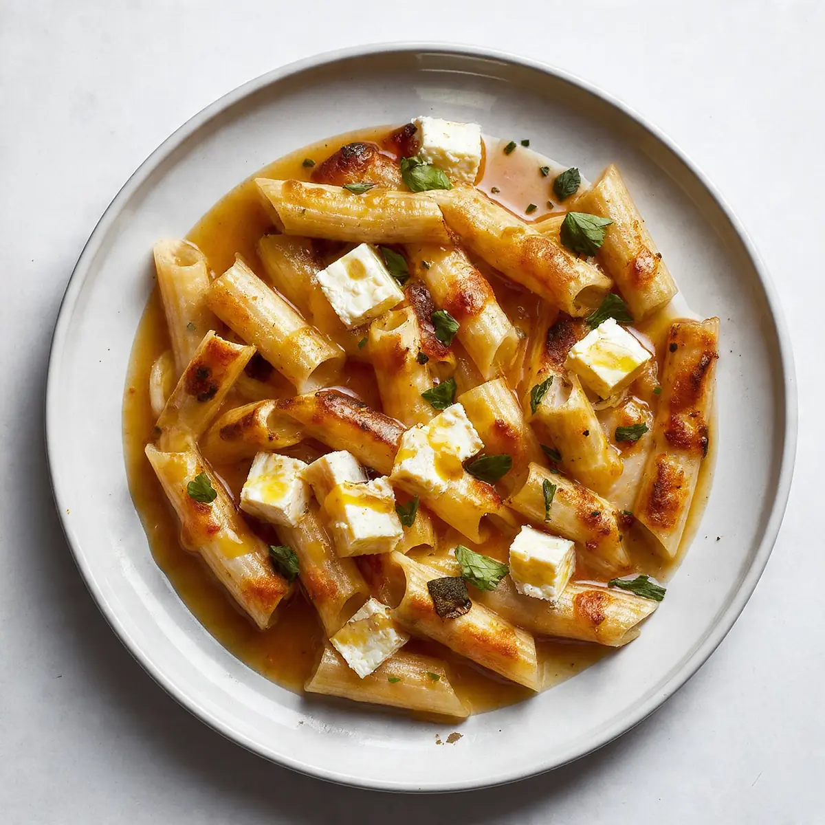 Viral Hot Honey Feta Pasta Bake