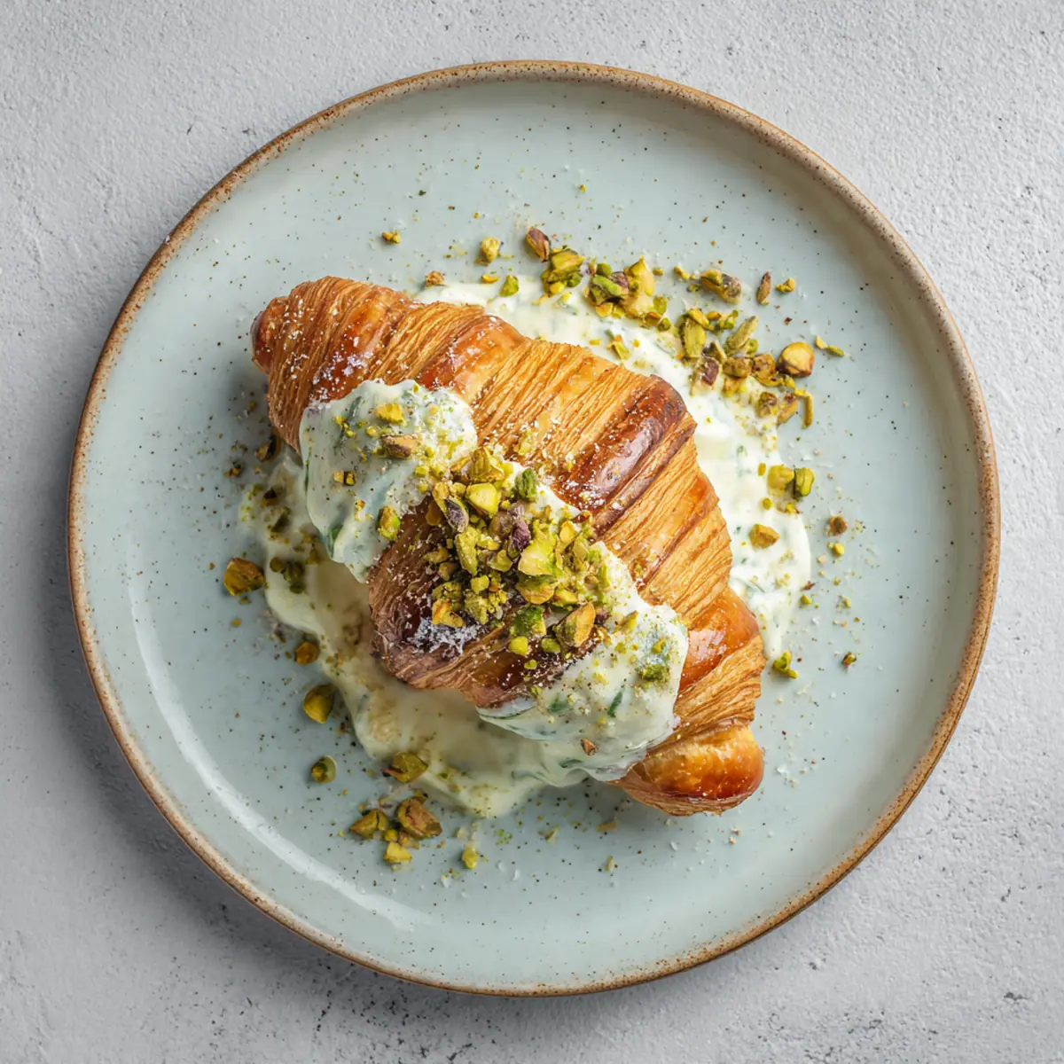Viral Pistachio Cream Croissant Bake