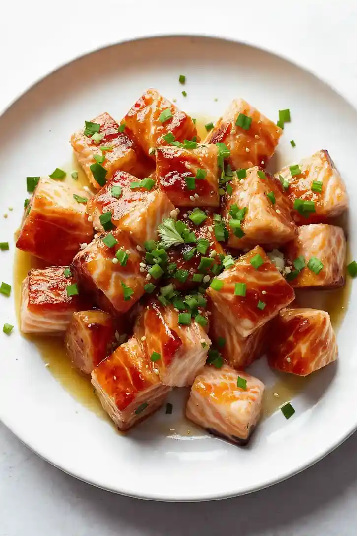 Zesty Lime Honey Garlic Salmon Bites