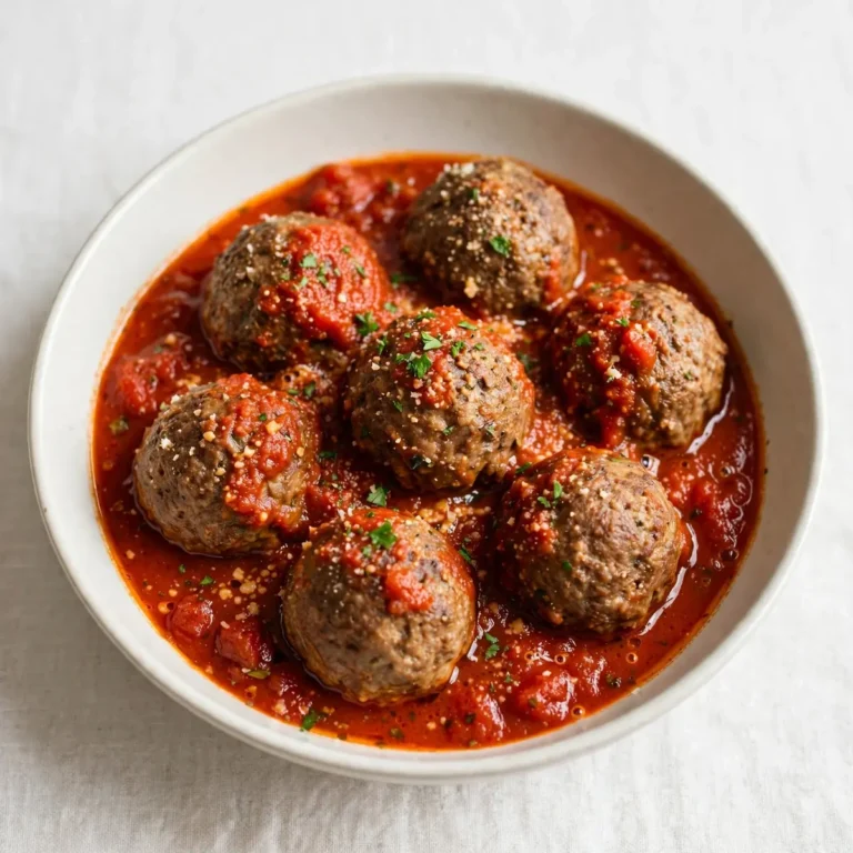 Classic Beef Meatballs In Marinara Sauce