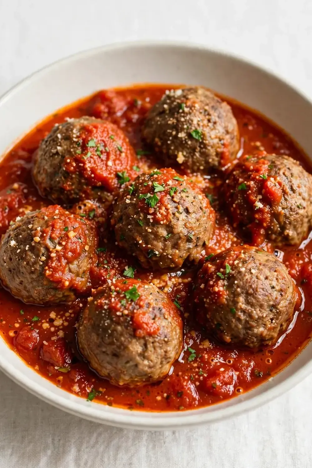 Classic Beef Meatballs in Marinara Sauce