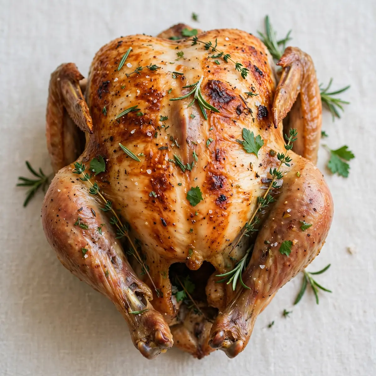 Classic Roast Chicken With Herbs