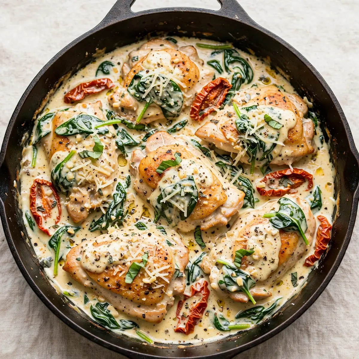 Creamy Tuscan Chicken Skillet