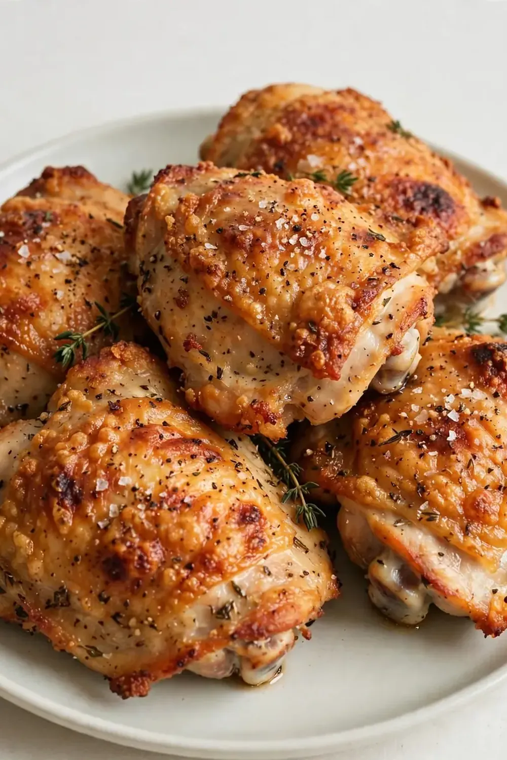 Crispy Baked Chicken Thighs