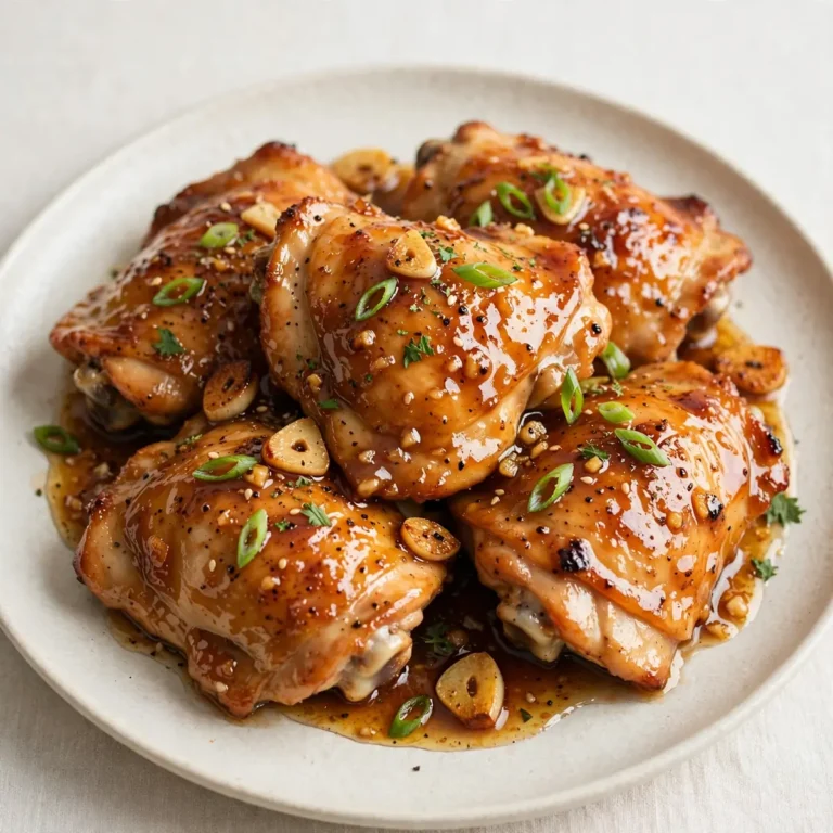 Honey Garlic Baked Chicken Thighs