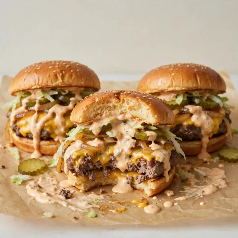 Juicy Smash Burgers With Special Sauce