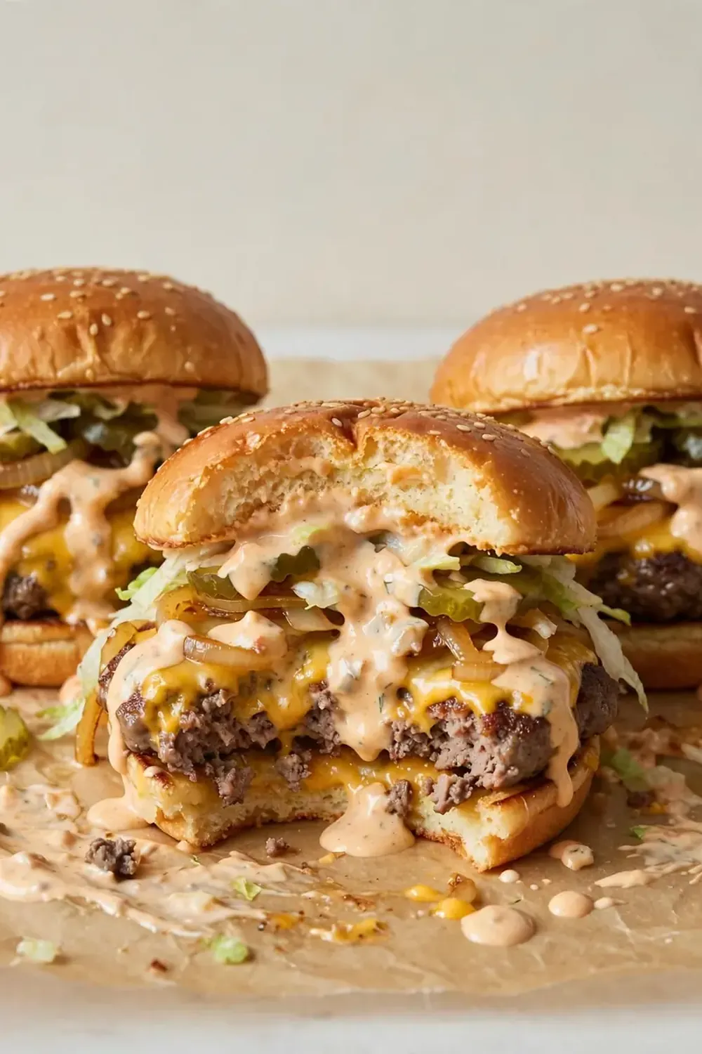 Juicy Smash Burgers with Special Sauce