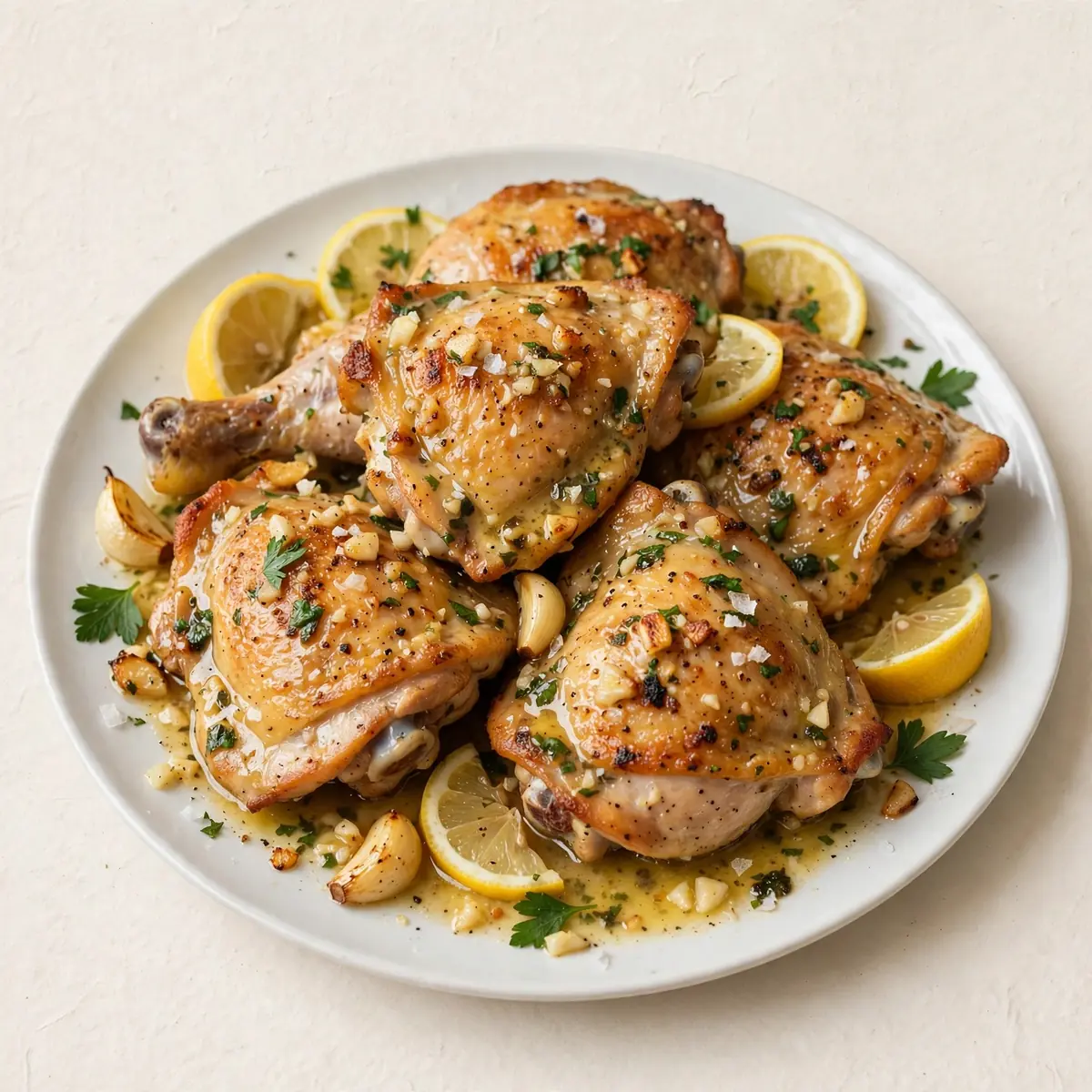 Lemon Garlic Butter Chicken Thighs