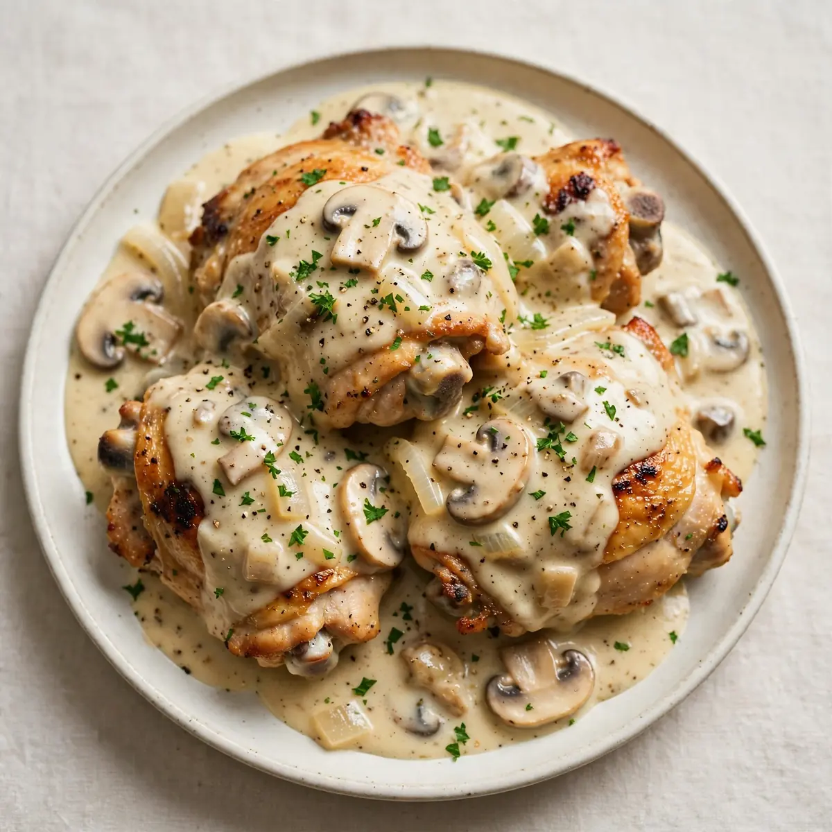 Smothered Chicken In Creamy Gravy