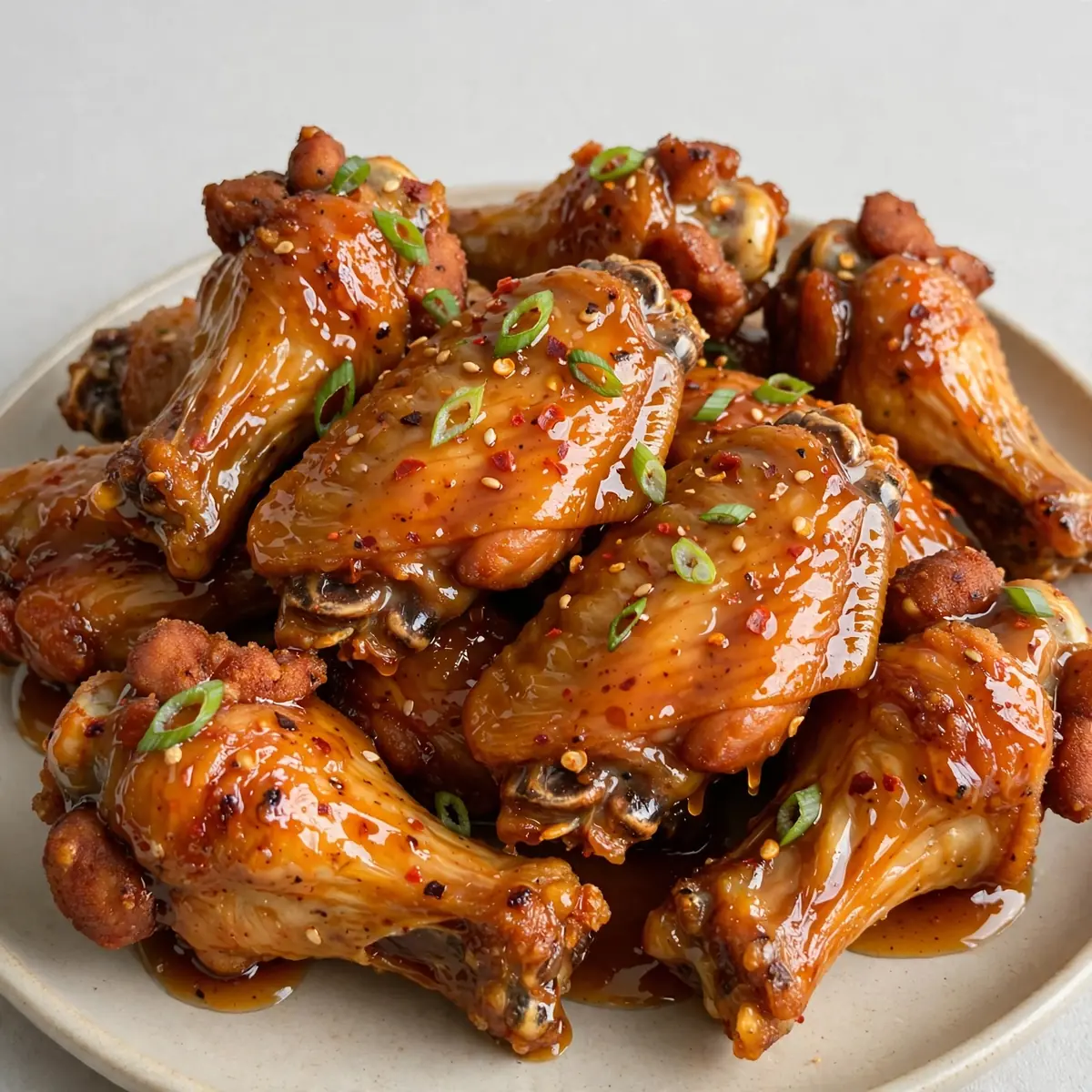 Sticky Honey Sriracha Chicken Wings