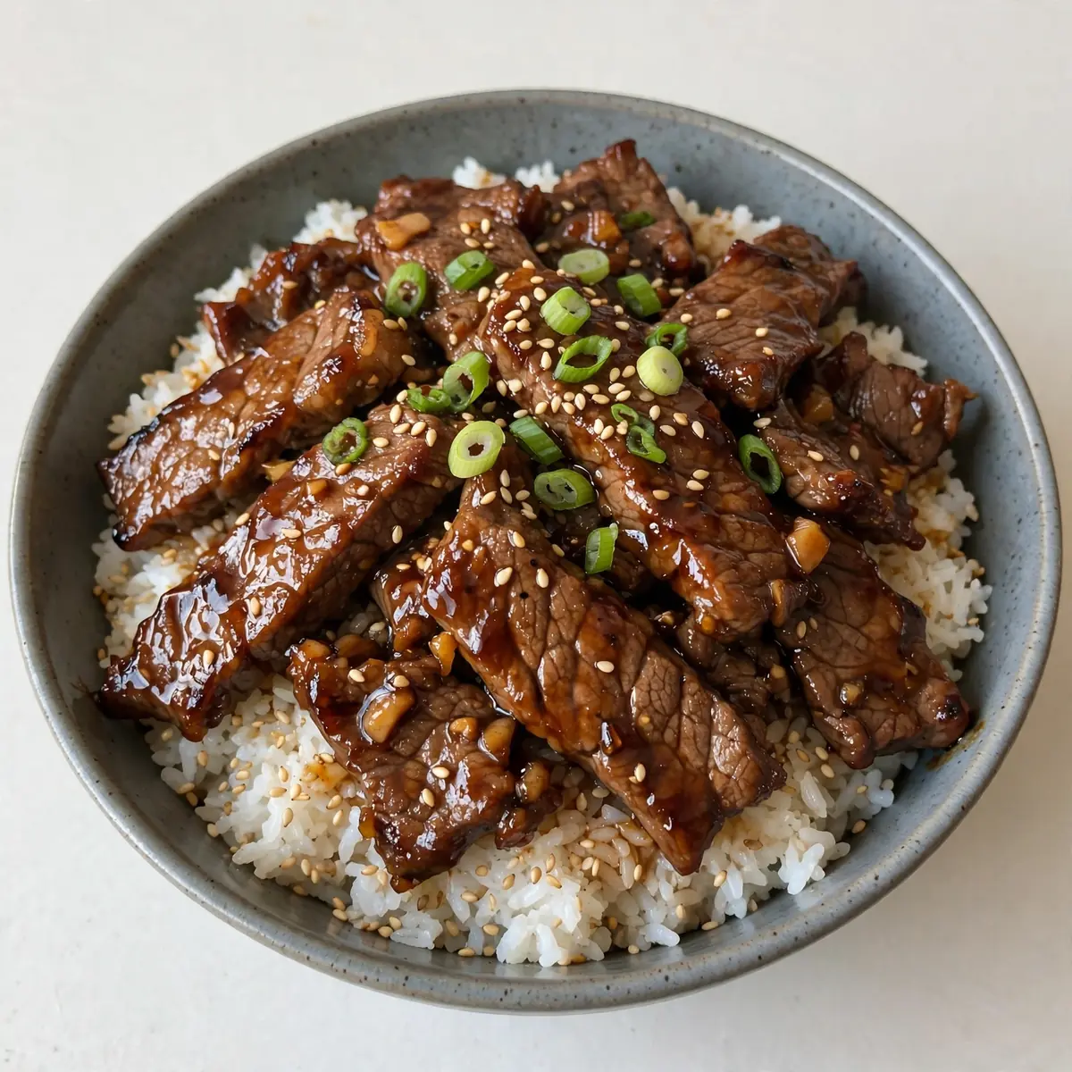 Teriyaki Beef Bowls With Sesame Rice